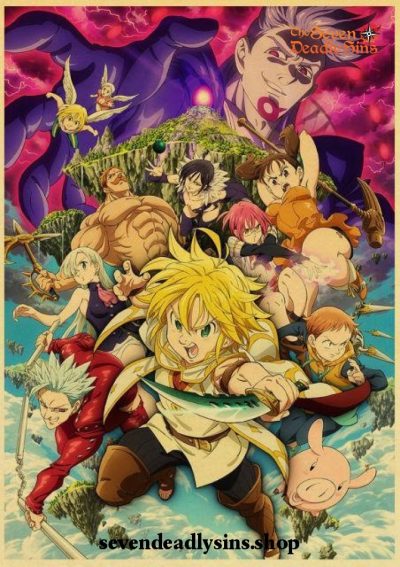 2021 Movie The Seven Deadly Sins Characters Kraft Paper Poster