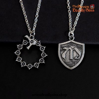 2021 The Seven Deadly Sins Dragon Shield Pendant Necklace