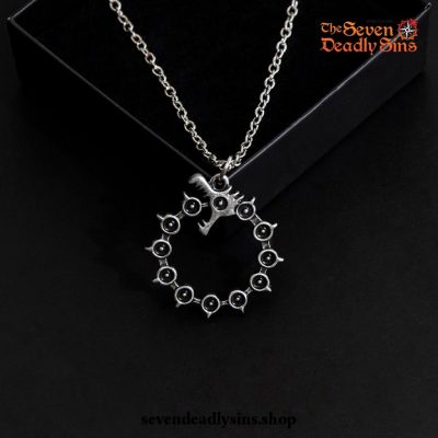 2021 The Seven Deadly Sins Dragon Shield Pendant Necklace