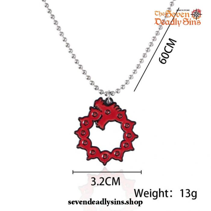 2021 The Seven Deadly Sins Dragon Shield Pendant Necklace