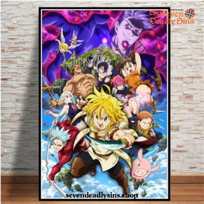 2021 The Seven Deadly Sins Main Characters 3D Wall Art