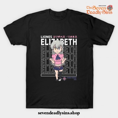 Cute Chibi Elizabeth Liones T-Shirt Black / S