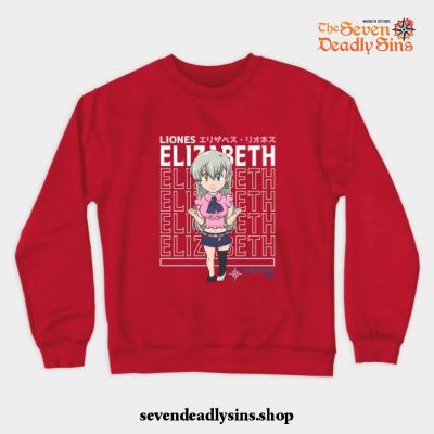 Goddess Elizabeth Liones Crewneck Sweatshirt Red / S