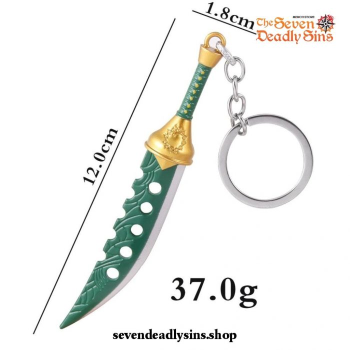 Hot The Seven Deadly Sins Knife Metal Pendant Keychain