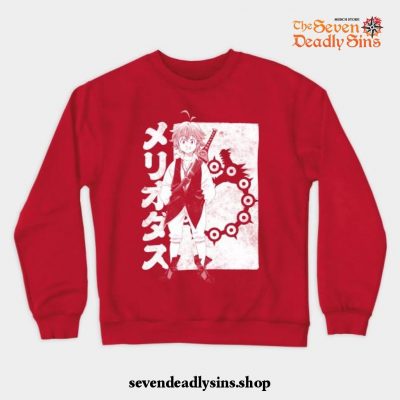 Meliodas Of Wrath Crewneck Sweatshirt Red / S