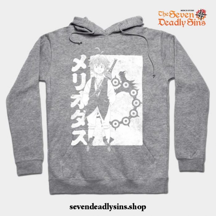 Meliodas Of Wrath Hoodie Gray / S