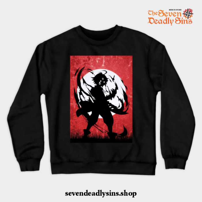 Meliodas Rage Crewneck Sweatshirt Black / S