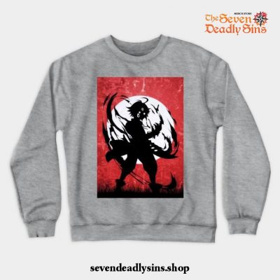 Meliodas Rage Crewneck Sweatshirt Gray / S