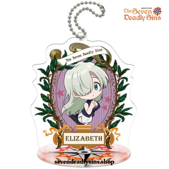 New Arrived Chibi The Seven Deadly Sins Characters Action Figure Keychain Elizabeth Liones