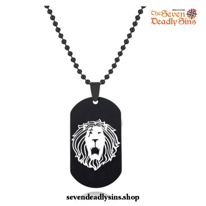 New Black White The Seven Deadly Sins Emblems Pendant Necklace Lion