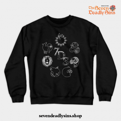 Seven Deadly Sins Crewneck Sweatshirt Black / S