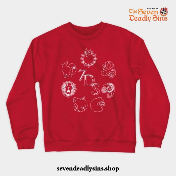 Seven Deadly Sins Crewneck Sweatshirt Red / S