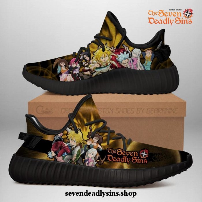 Seven Deadly Sins Yeezy Anime Sneakers Shoes Fan Gift Idea TT04 Men / US6 Official Death Note Merch