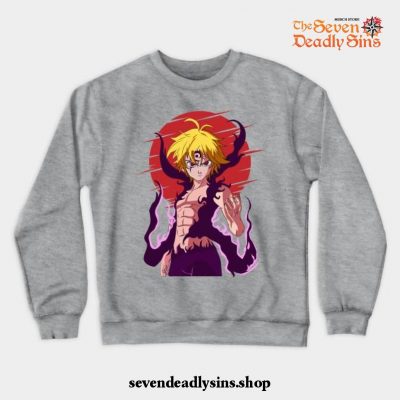 The Seven Deadly Sins Anime - Meliodas Crewneck Sweatshirt Gray / S