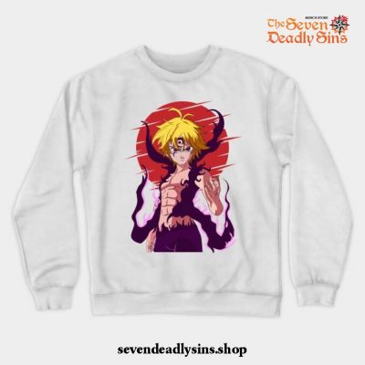 The Seven Deadly Sins Anime - Meliodas Crewneck Sweatshirt White / S