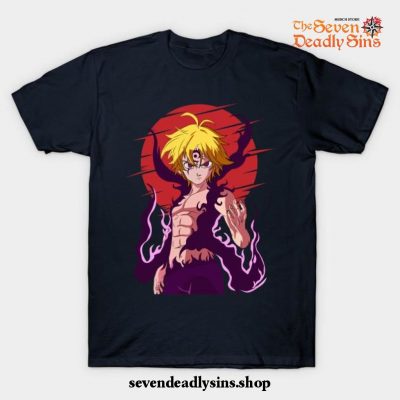 The Seven Deadly Sins Anime - Meliodas T-Shirt Navy Blue / S