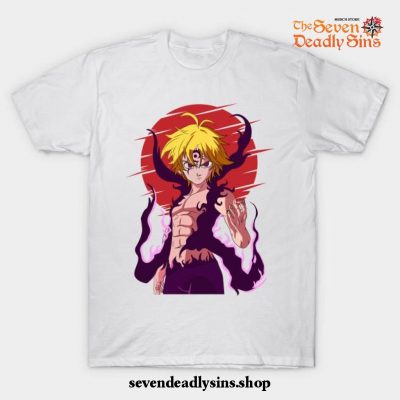 The Seven Deadly Sins Anime - Meliodas T-Shirt White / S