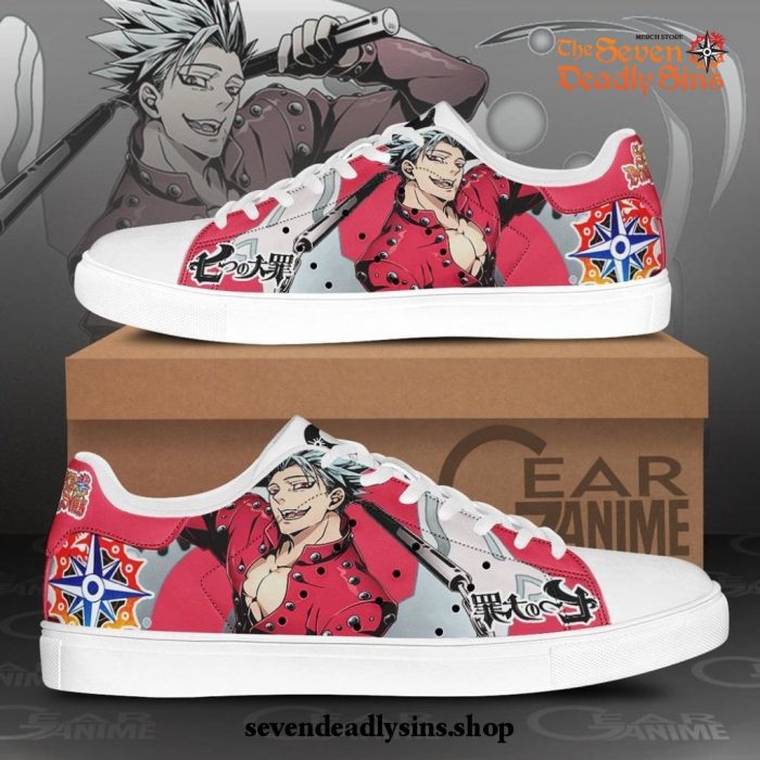 Ban Skate Shoes The Seven Deadly Sins Anime Custom Sneakers PN10 Men / US6 Official Death Note Merch