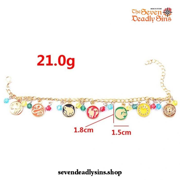 The Seven Deadly Sins Emblems Charm Bracelet