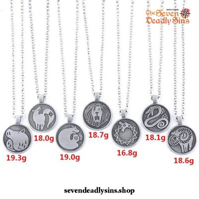 The Seven Deadly Sins Emblems Pendant Necklace