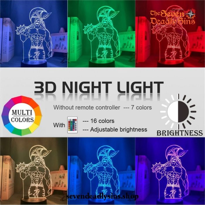 The Seven Deadly Sins Escanor 3D Lamp Nightlight