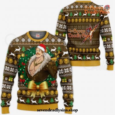 Escanor Ugly Christmas Sweater Seven Deadly Sins Xmas Gift VA11 Sweater / S Official Death Note Merch