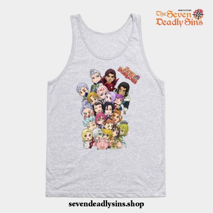 The Seven Deadly Sins Group Chibi Tank Top Gray / S