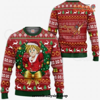 Meliodas Ugly Christmas Sweater Seven Deadly Sins Xmas Gift VA11 Sweater / S Official Death Note Merch