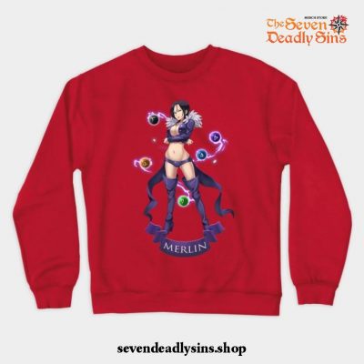 The Seven Deadly Sins Merlin Crewneck Sweatshirt Red / S