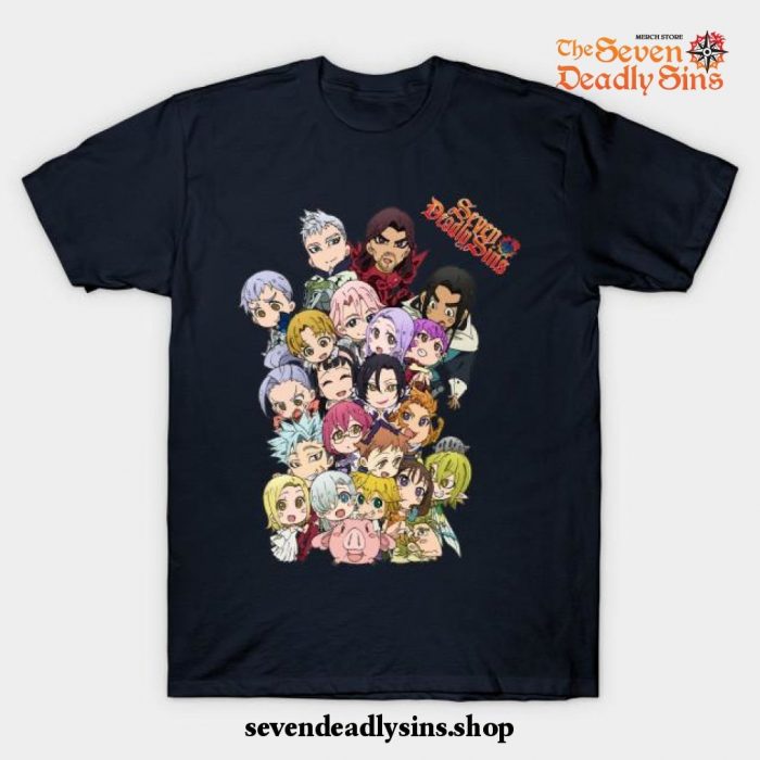 The Seven Deadly Sins Suits Box T-Shirt Navy Blue / S