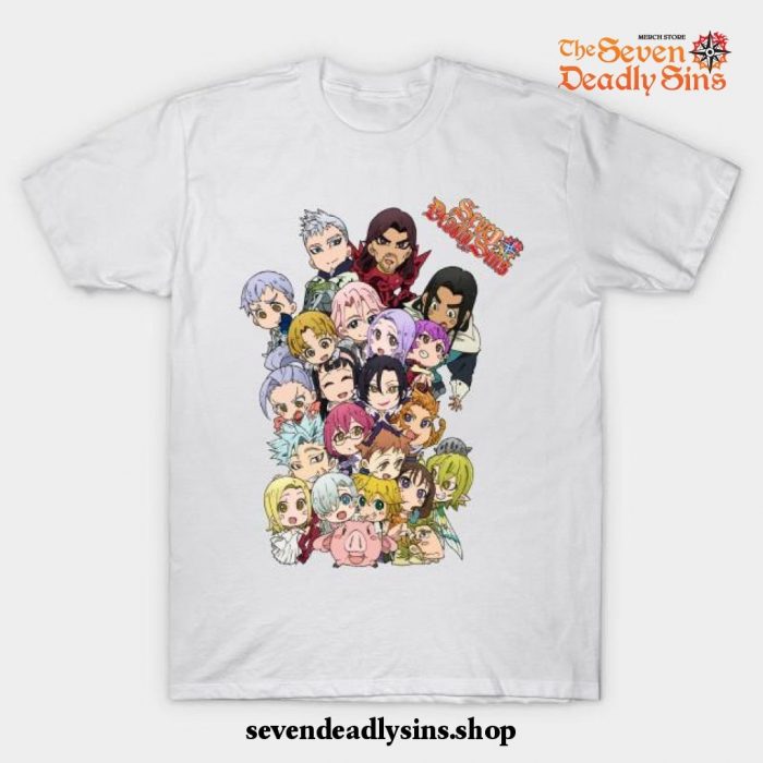 The Seven Deadly Sins Suits Box T-Shirt White / S