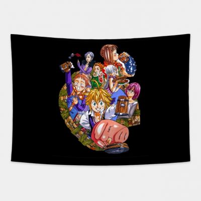 Seven Sins Deadly Guys Tapestry Official Cow Anime Merch